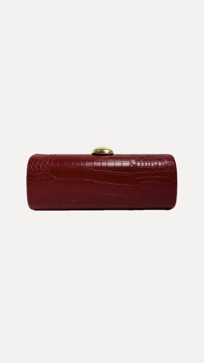 Cherry red clutch