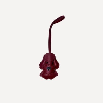 Burgandy puppy charm