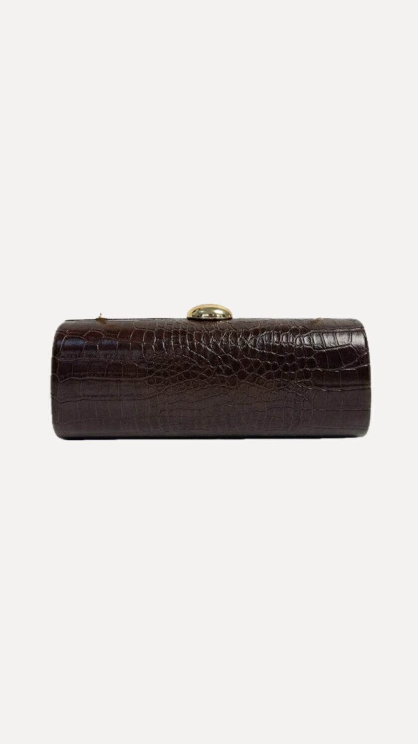 Chocolate brown clutch