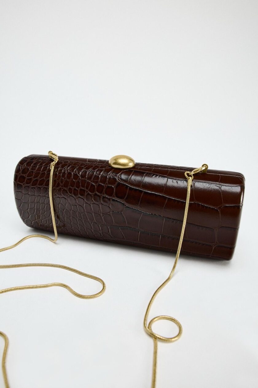 Chocolate brown clutch - Image 2