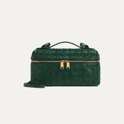 Emerald green cross handle bag